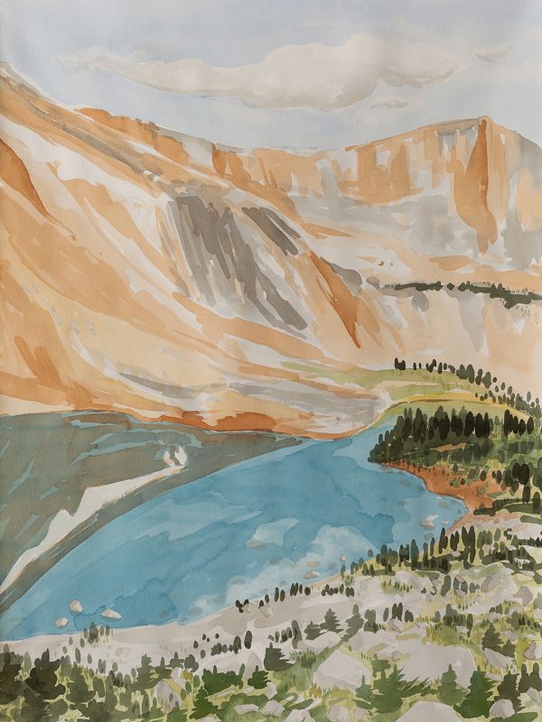 It Was Only a Dream is a watercolour landscape of an alpine lake in Northern Stein Divide, BC