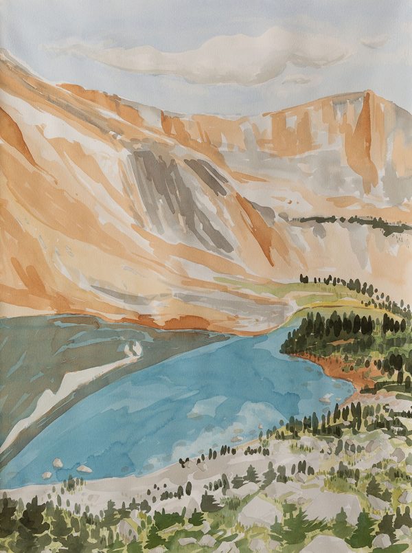 It Was Only a Dream is a watercolour landscape of an alpine lake in Northern Stein Divide, BC